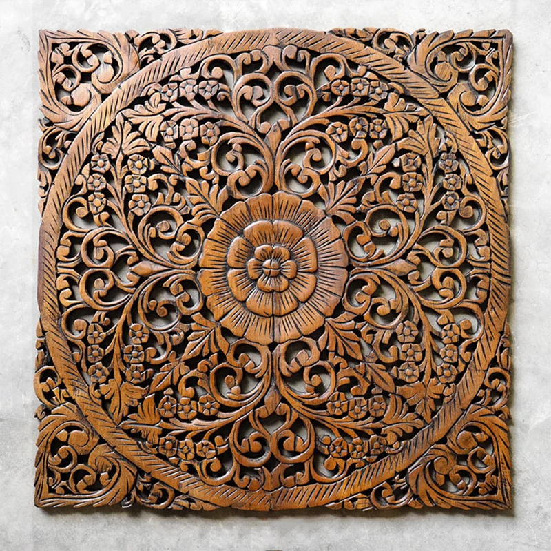 Panneau Mural Floral Mandala Nature - 75 cm