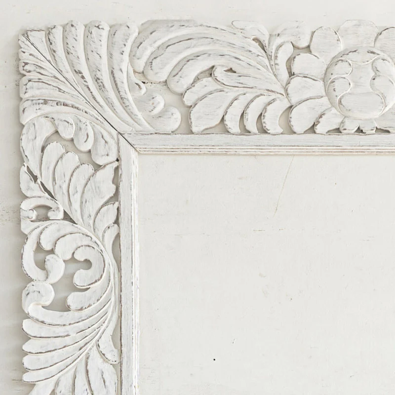 Cadre en Bois Tropical Vintage Blanc - 180 cm - Image 5