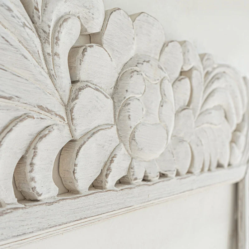 Cadre en Bois Tropical Vintage Blanc - 180 cm - Image 3