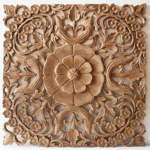 Panneau Mural Lumière Florale - 80 cm